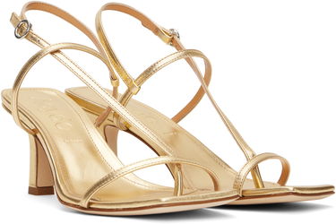 Modni dodatki Aeyde Aeyde Elise Leather Toe-Post Heeled Sandals Kovinski | A11-HS-ASTS65CI-0121-902-007, 3