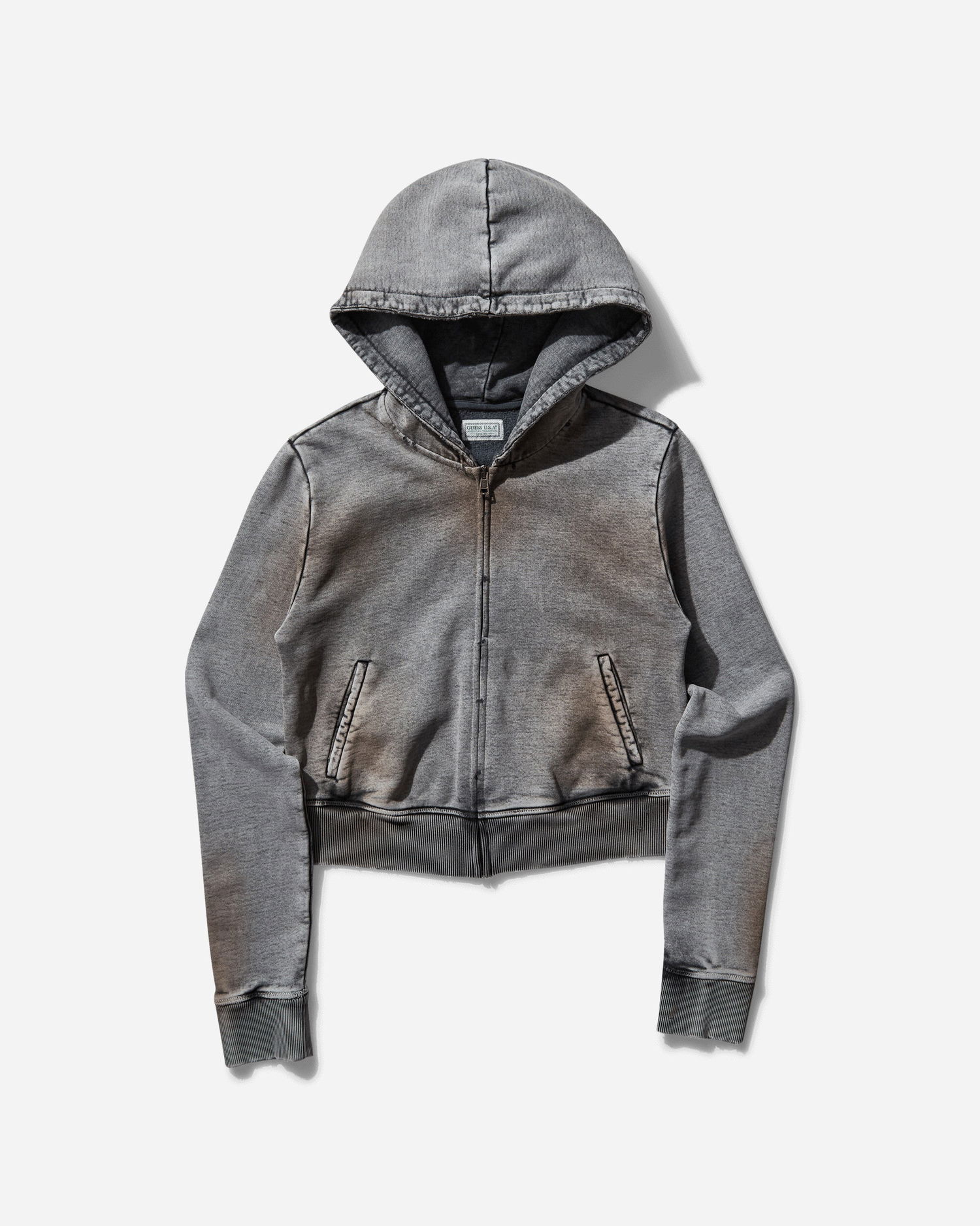 Pulover GUESS Zip Hoodie Siva | W5GQ00KBB40 D1T4, 1