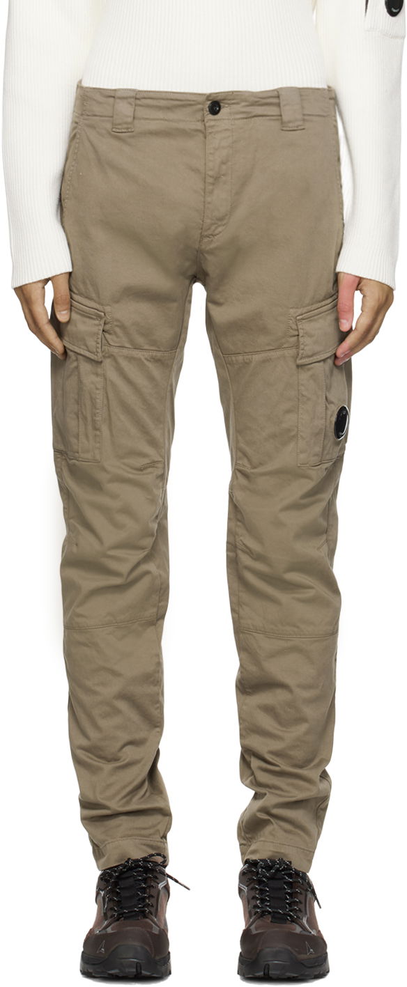 Cargo hlače C.P. Company Lens Ergonomic Cargo Pants Bež | 17CMPA186A-005529G