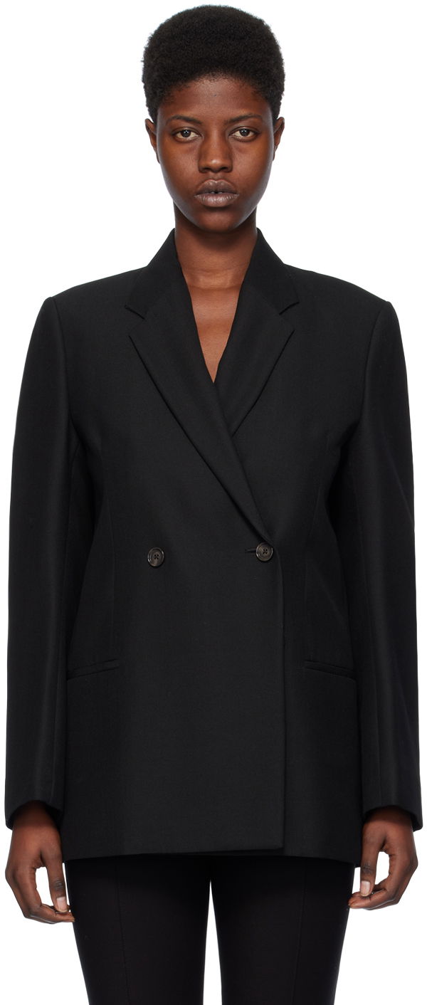 Jakna TOTEME TOTEME Double-Breasted Blazer Črna | 233-3002-246