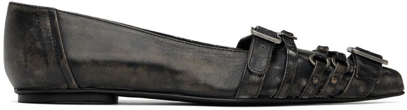 Oblačila Acne Studios Acne Studios Pin-Buckle Ballerina Flats Črna | AD0772-