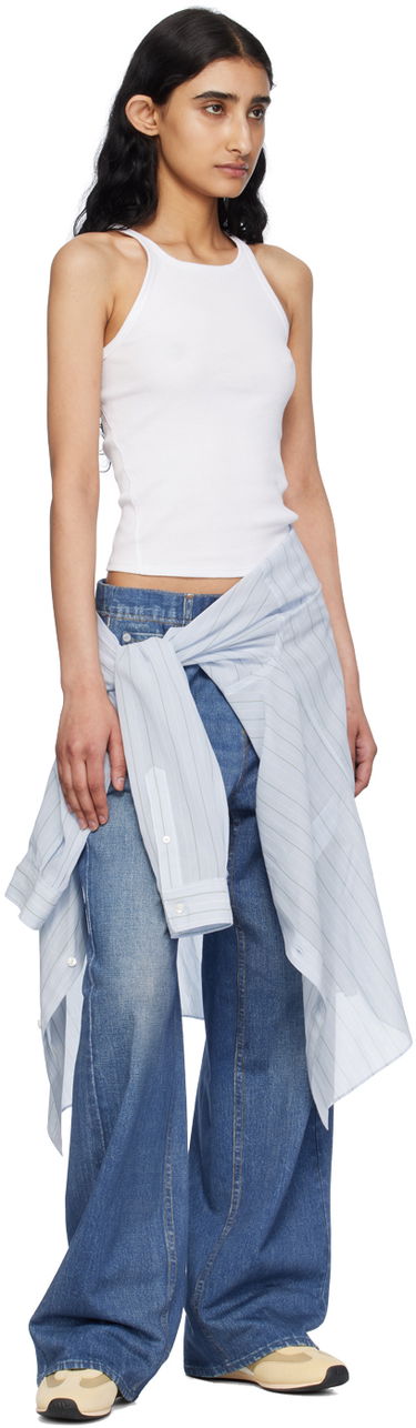 Majica brez rokavov rag & bone Essential Rib String Tank Top Bela | WCC24PT020CA20, 3