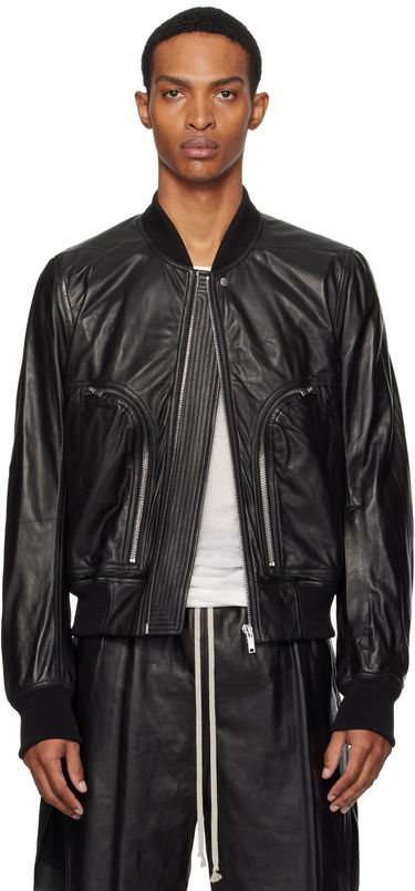 Bomber jakna Rick Owens Rick Owens Bauhaus Flight Leather Bomber Jacket Črna | RU02E1749 LBY, 0