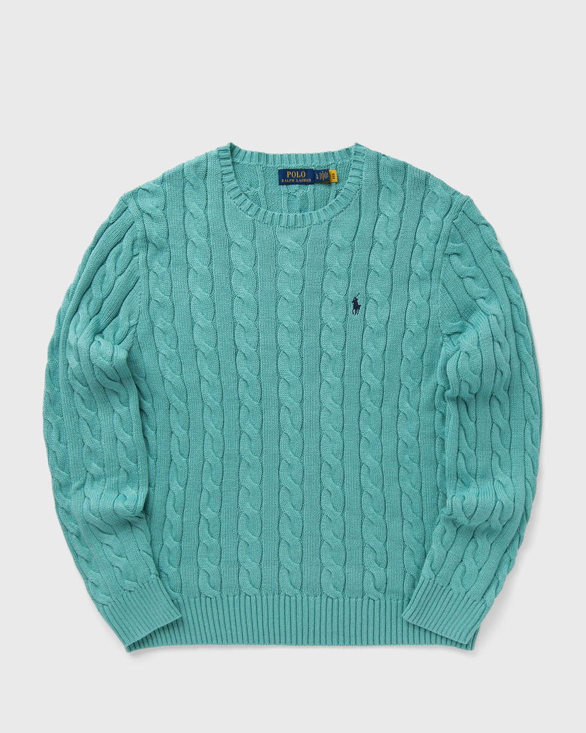 Pleteni pulover Polo by Ralph Lauren Cable Knit Pullover Zelena | 710775885511