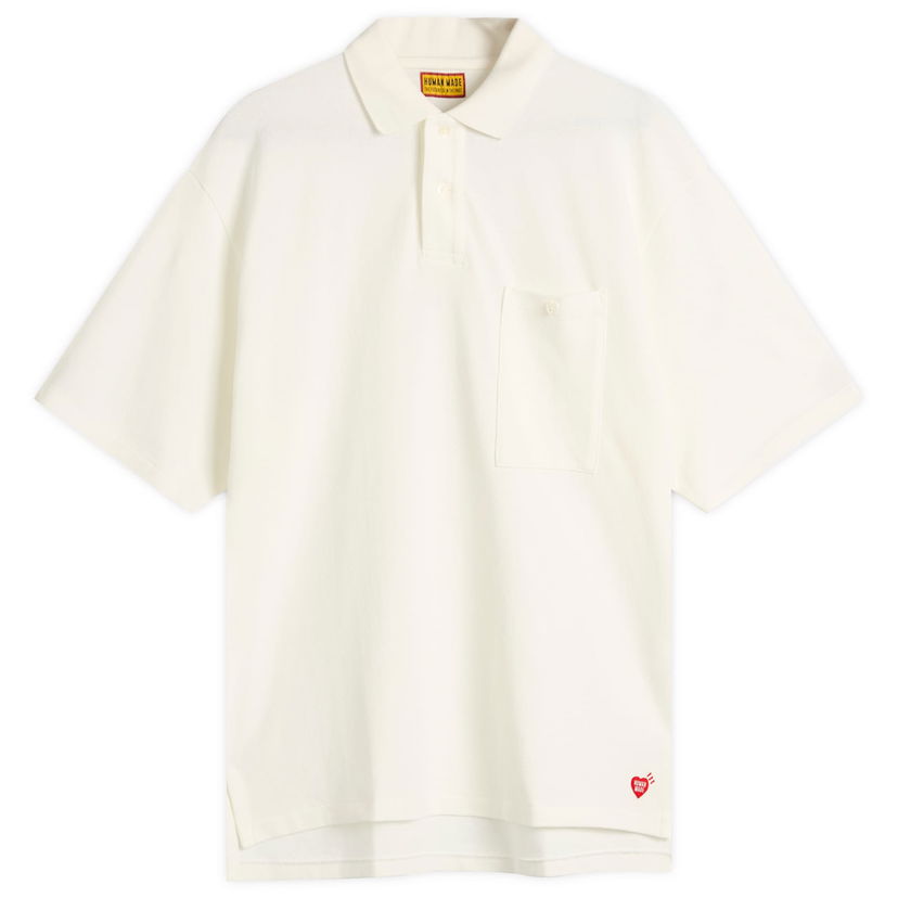 Polo majica Human Made Human Made Heart Polo Shirt, Size Large Bela | HM29CS025-WHT