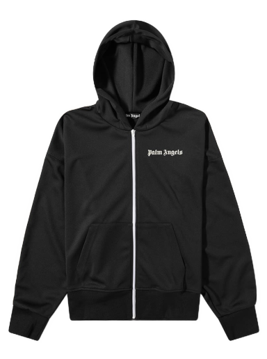 Pulover Palm Angels Logo Full-Zip Hoodie Črna | PMBD051S23FAB0011003