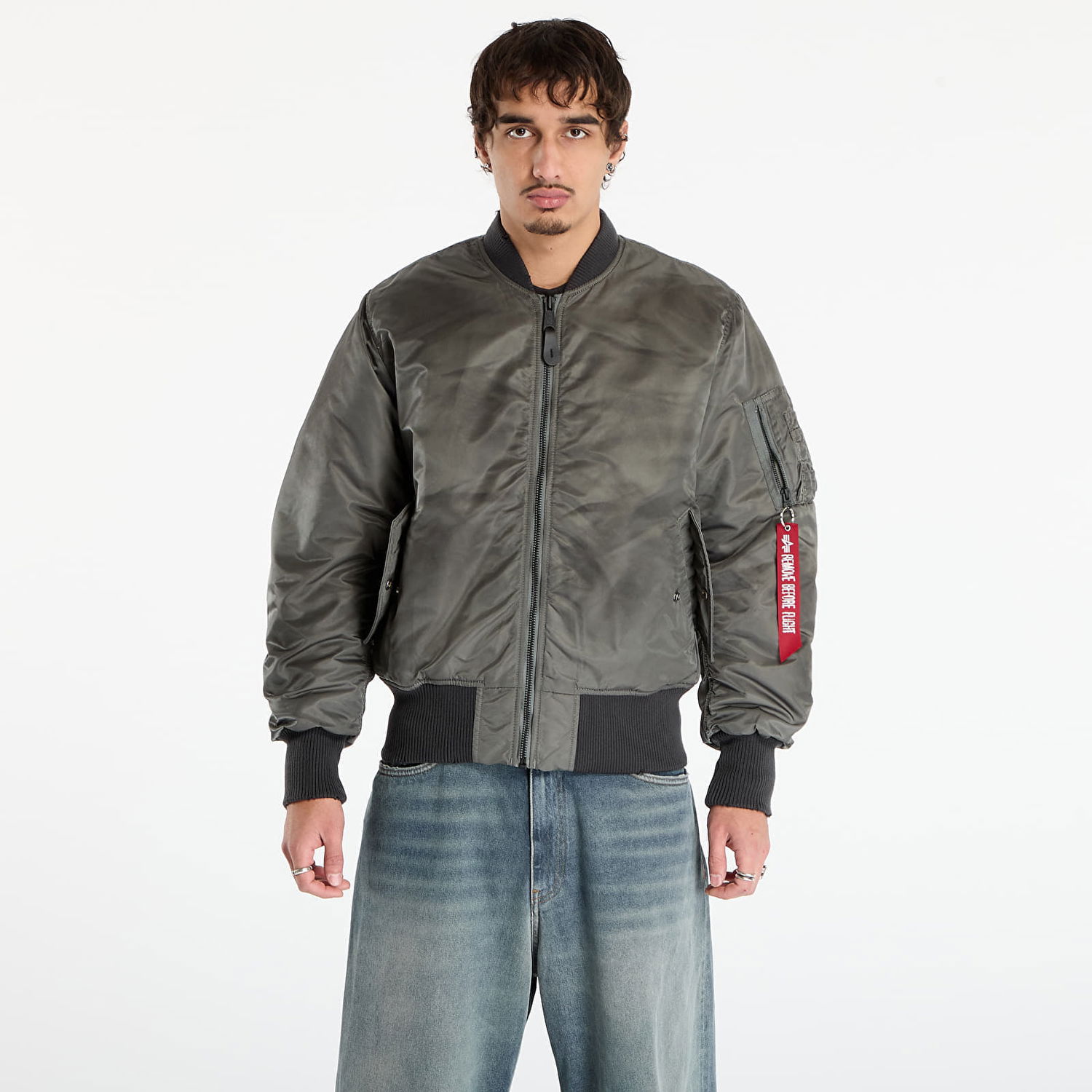 Bomber jakna Alpha Industries MA-1 Distressed Bomber Jacket Siva | 258128-432, 0