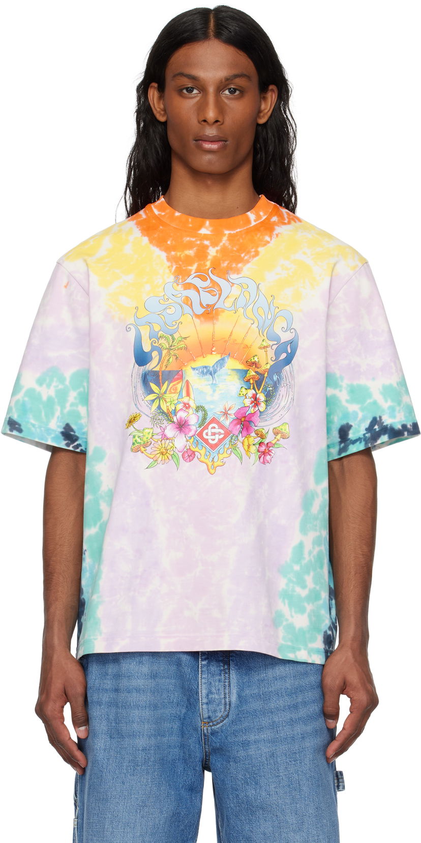 Majica Casablanca Casablanca Surf Trip Tie Dye T-Shirt Večbarvna | MS25-JTS-027-01