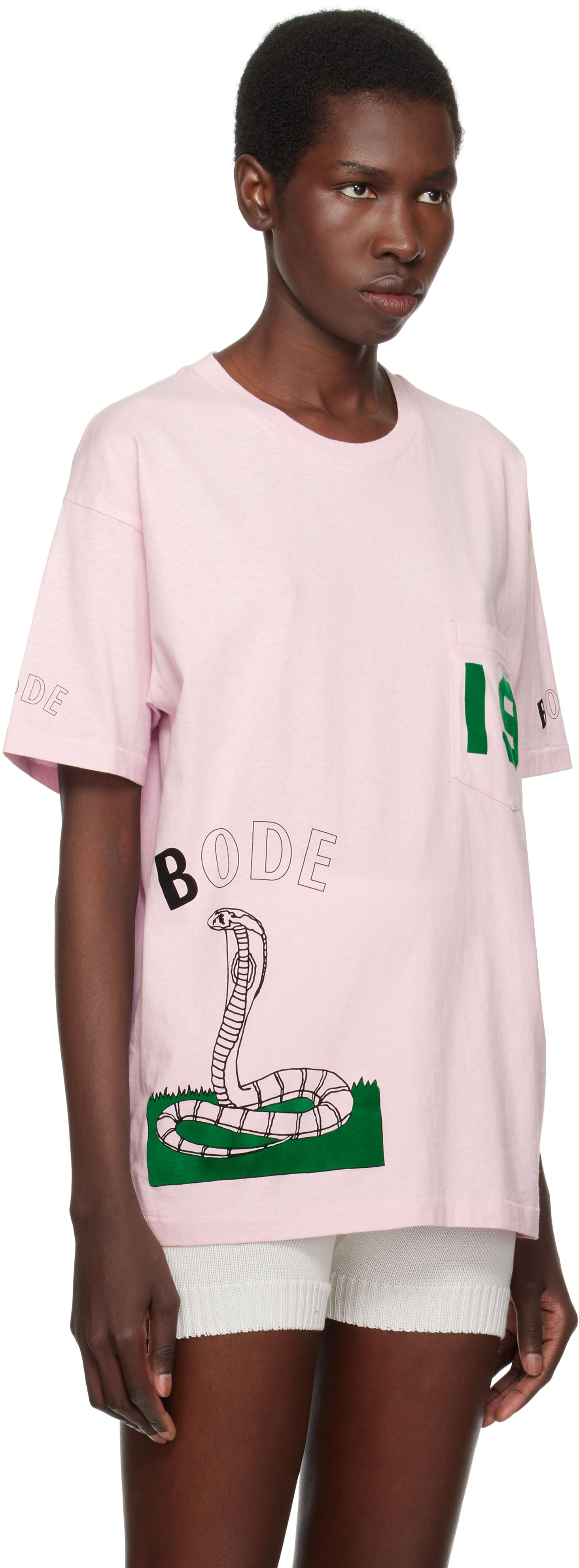 Majica Bode Bode Cobra Graphic T-Shirt Roza | MRS25CS010, 1