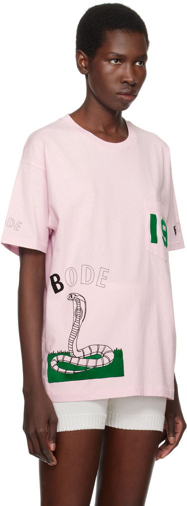 Majica Bode Bode Cobra Graphic T-Shirt Roza | MRS25CS010, 1