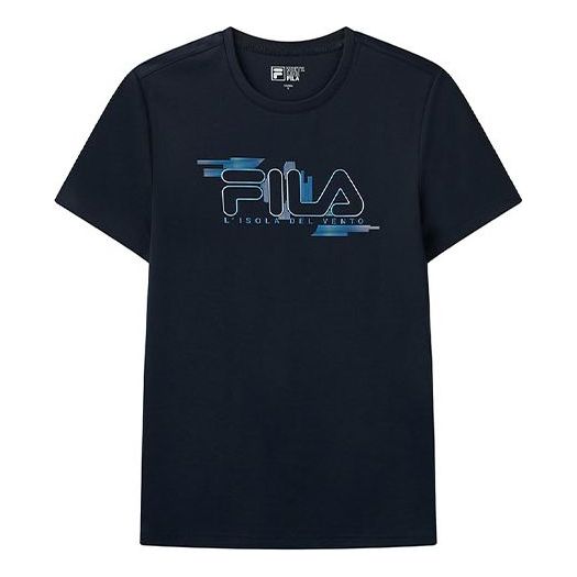 Majica FILA Loose Knit Graphic Short Sleeve T-Shirt Mornarica | F11M122102F-NV