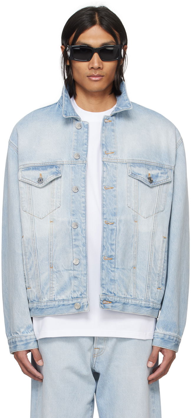 Jakna VETEMENTS VTMNTS Embroidered Denim Jacket Modra | VL20JA560L