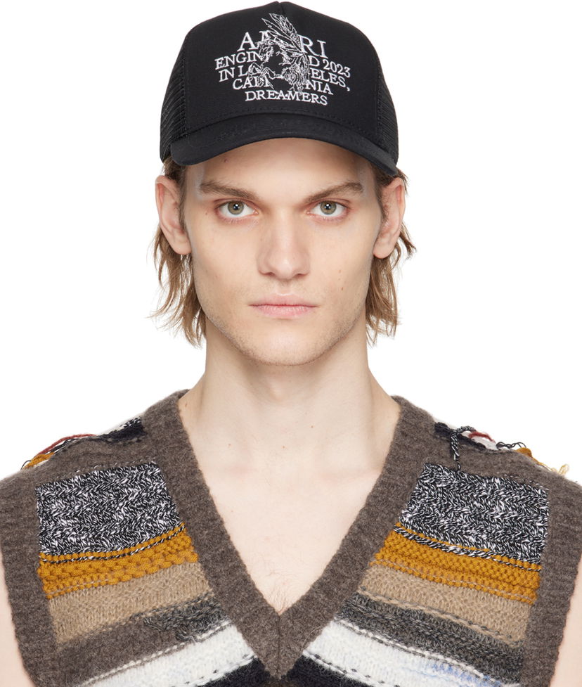 Kapa AMIRI Pegasus Trucker Hat Črna | SS23MAH006-001