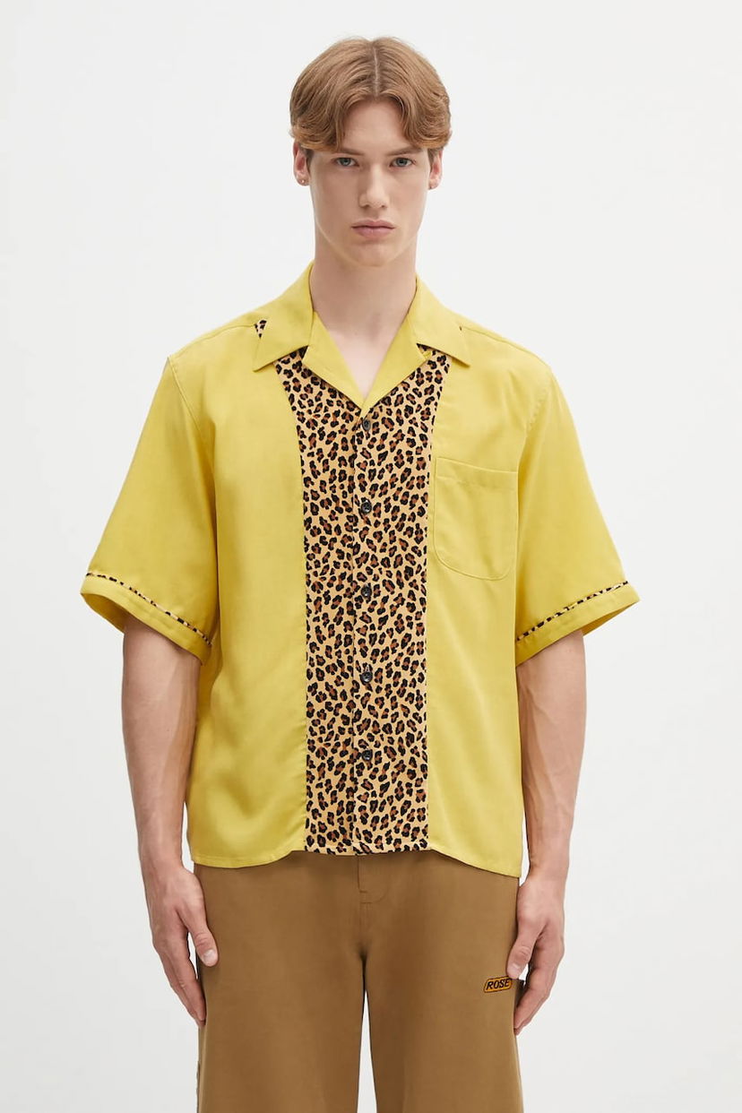 Srajce WACKO MARIA Wacko Maria Switching Relaxed Fit Shirt Rumena | 25SS.WMS.OC16