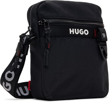 Torba za čez ramo BOSS HUGO Reporter Bag With Adjustable Strap and Zip Closure Črna | 50536009, 2