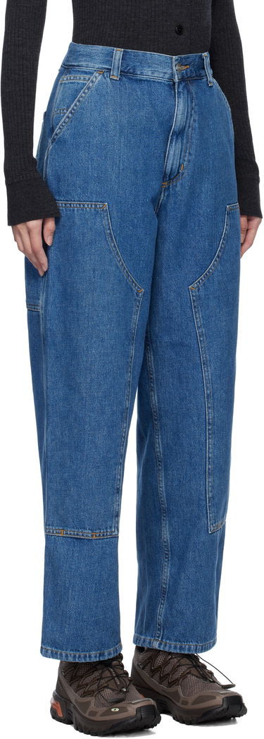 Kavbojke Carhartt WIP Double Knee Relaxed Fit Jeans Modra | I034229 0106, 1