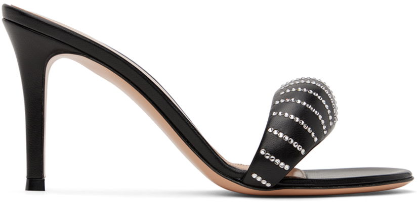 Modni dodatki Gianvito Rossi Gianvito Rossi Bijoux Crystal Heeled Sandals Črna | G18960.85RIC.NAP