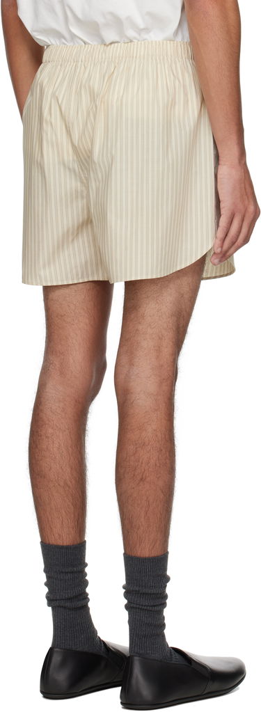 Boksarice The Row The Row Nicasio Striped Shorts Bež | 892-W3585, 2
