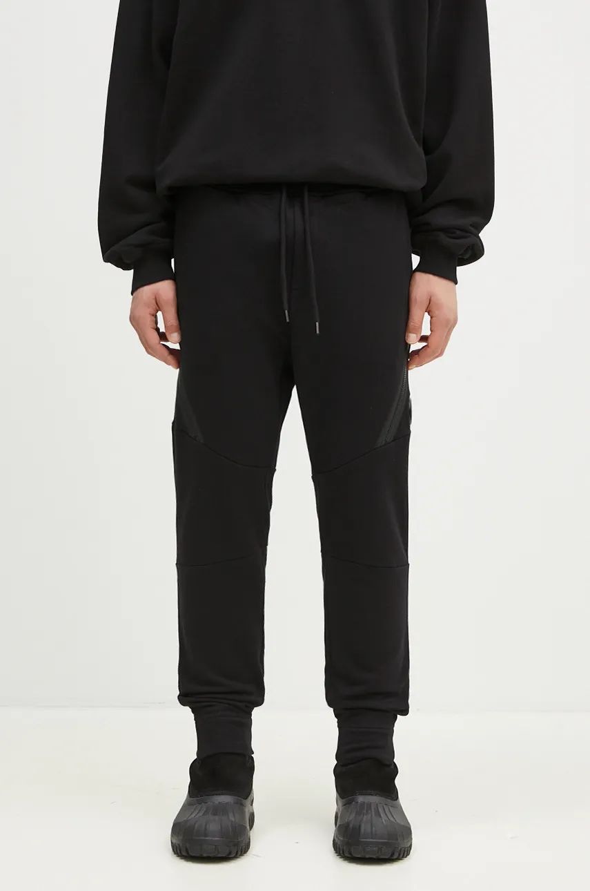 Trenirka C.P. Company Diagonal Raised Fleece Lens Sweatpants Črna | 17CMSP084A005086W, 0