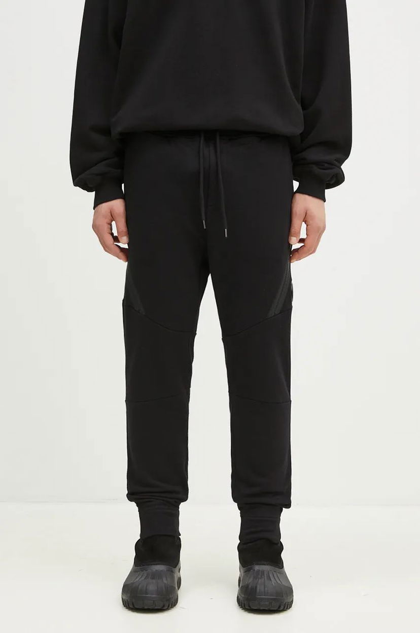 Trenirka C.P. Company Diagonal Raised Fleece Lens Sweatpants Črna | 17CMSP084A005086W