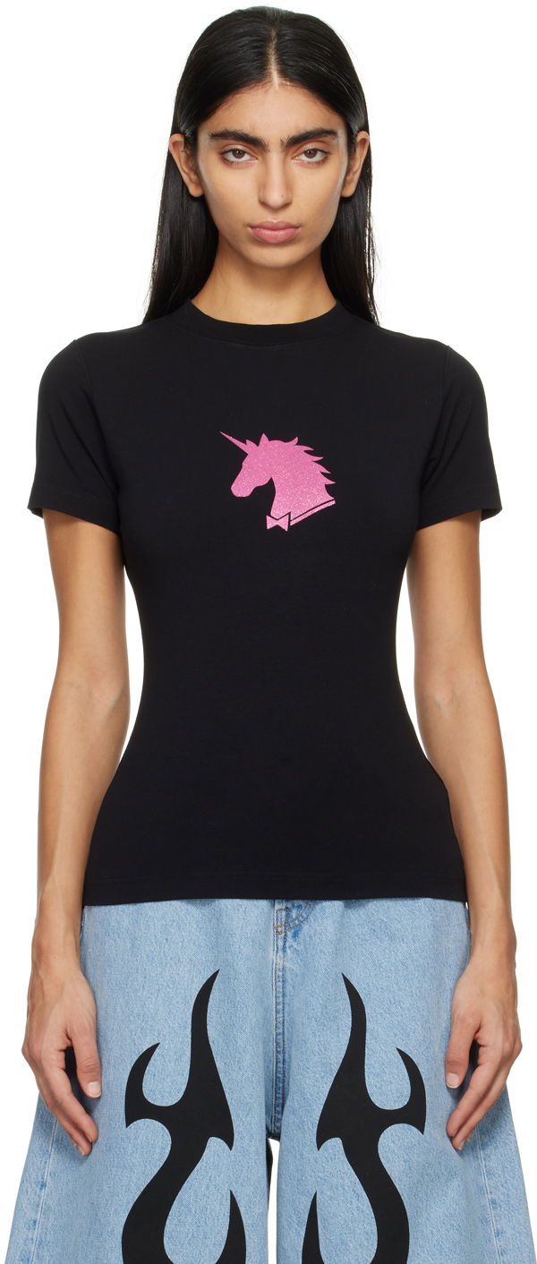 Majica VETEMENTS Unicorn T-Shirt Črna | WE64TR350B