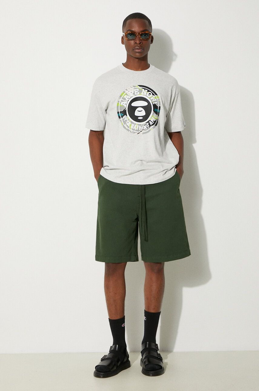 Majica AAPE by A Bathing Ape AAPE By A Bathing Ape Basic Tee Print T-Shirt Siva | AAPTEM1444XAM, 1