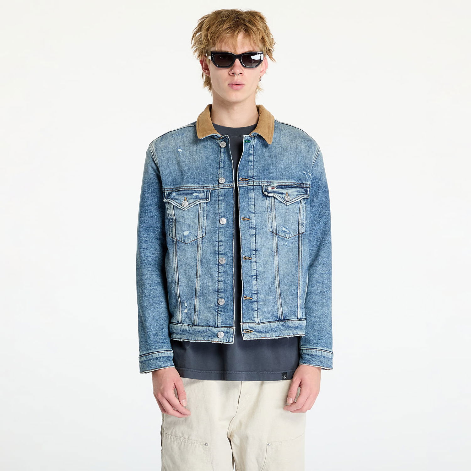 Jakna Tommy Hilfiger Ryan Teddy Regular Trucker Jacket Denim Modra | DM0DM20435 1A5, 0