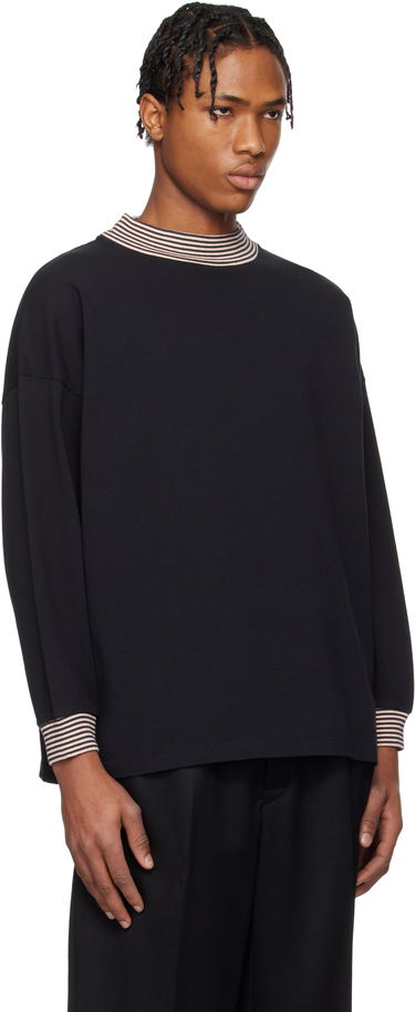 Pleteni pulover Bode Bode Duotone Mockneck Top Črna | MRS25CS047, 1