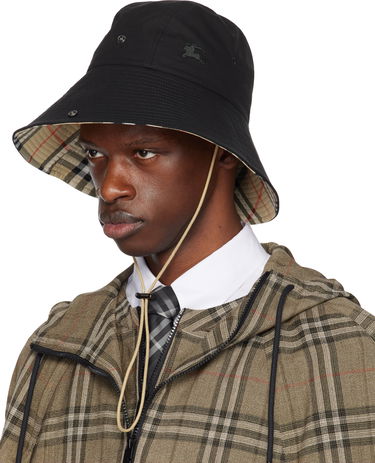 Klobuk Burberry Burberry Check Brim Gabardine Bucket Hat Bež | 8112364, 3