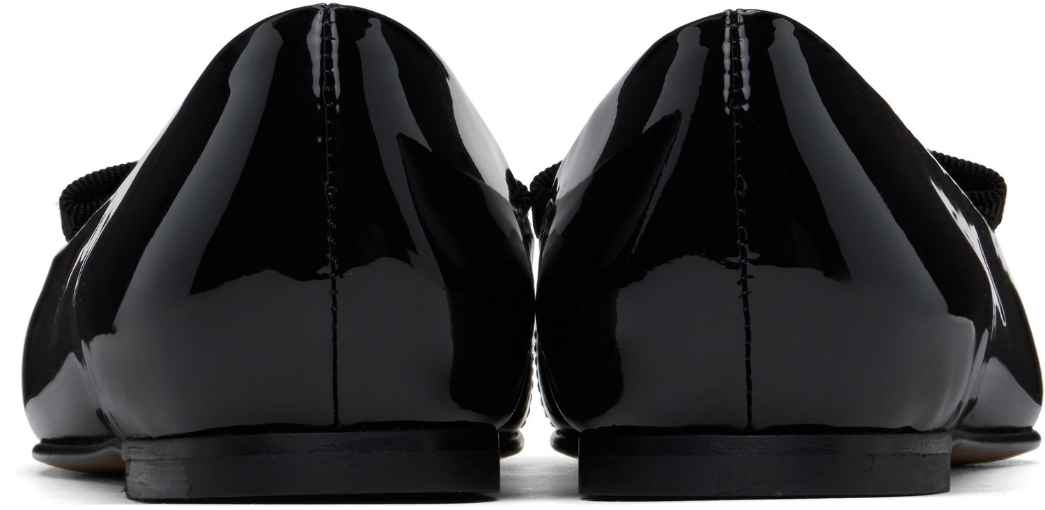 Obleke FERRAGAMO Salvatore Ferragamo Varina Bow Ballerina Flats Črna | 574556, 1
