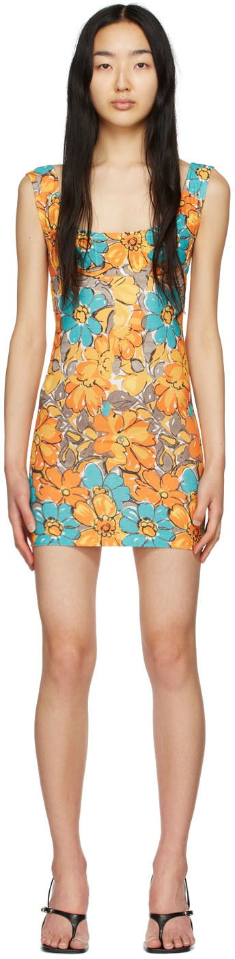 Obleke Miaou Miaou Vivi Floral Mini Dress Večbarvna | 5022-CL-PFO-SCR