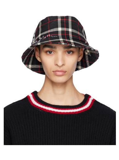 Klobuk Marni Black Tartan Bucket Hat Črna | CLZC0088SY USCU54