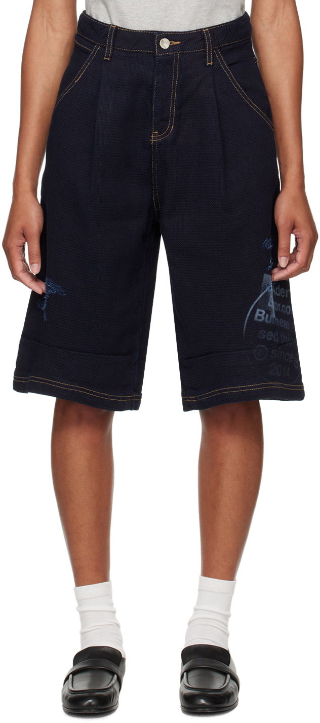 Kratke hlače ADER ERROR Printed Denim Shorts Mornarica | BN01SSJE0203BL, 0