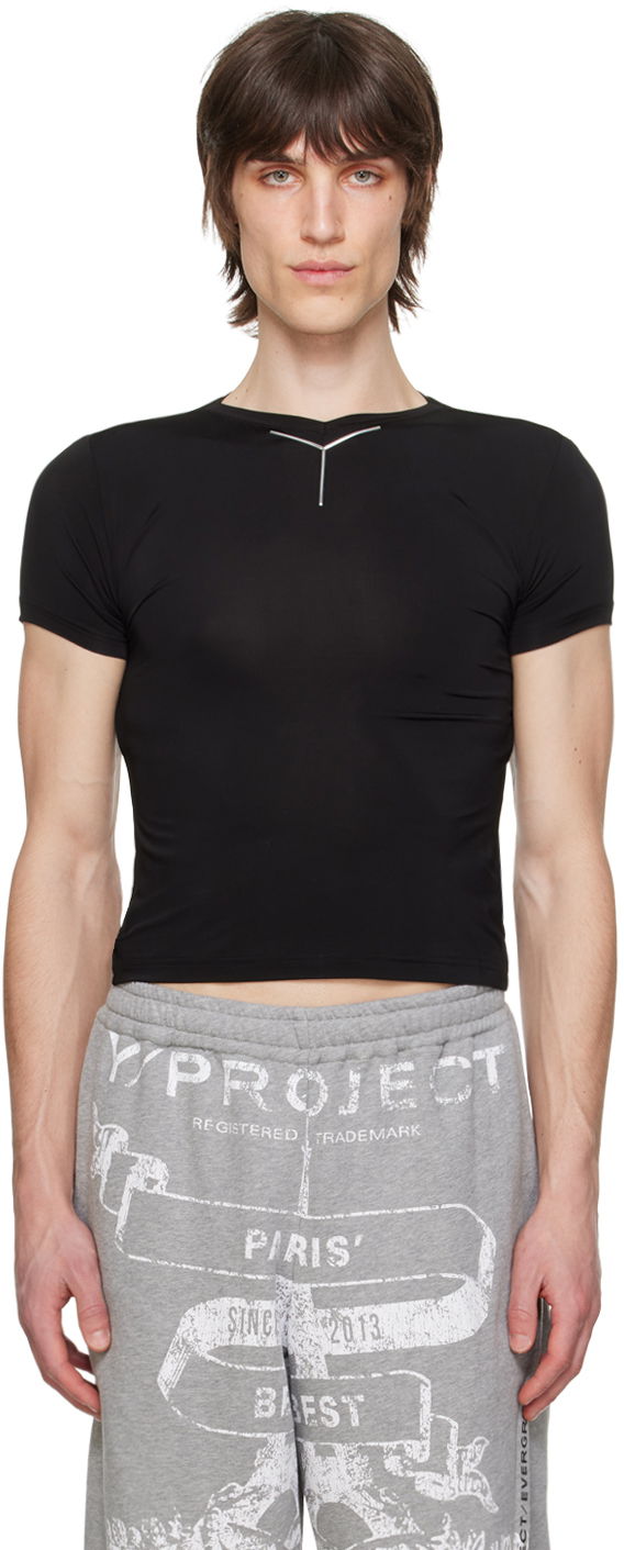 Majica Y/PROJECT V-Neck T-Shirt Črna | 104TO004