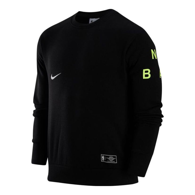 Pleteni pulover Nike NBA Team 31 Courtside Logo Sweatshirt Črna | DR9125-010