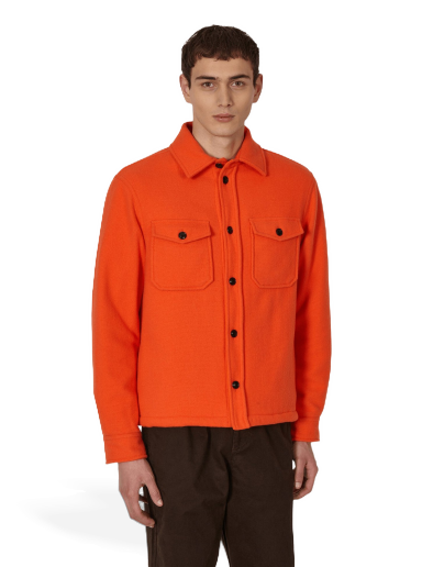 Srajce Serving the People Woolrich Wool Overshirt Oranžna | CFWOOS0081MRUT3393 5475