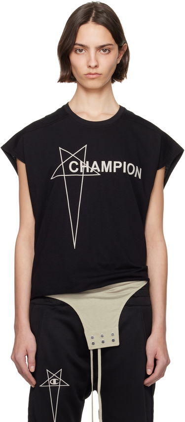Majica brez rokavov Rick Owens Rick Owens Champion Edition Micro Tatlin Tank Top Črna | CW01E1668 CHJG, 0