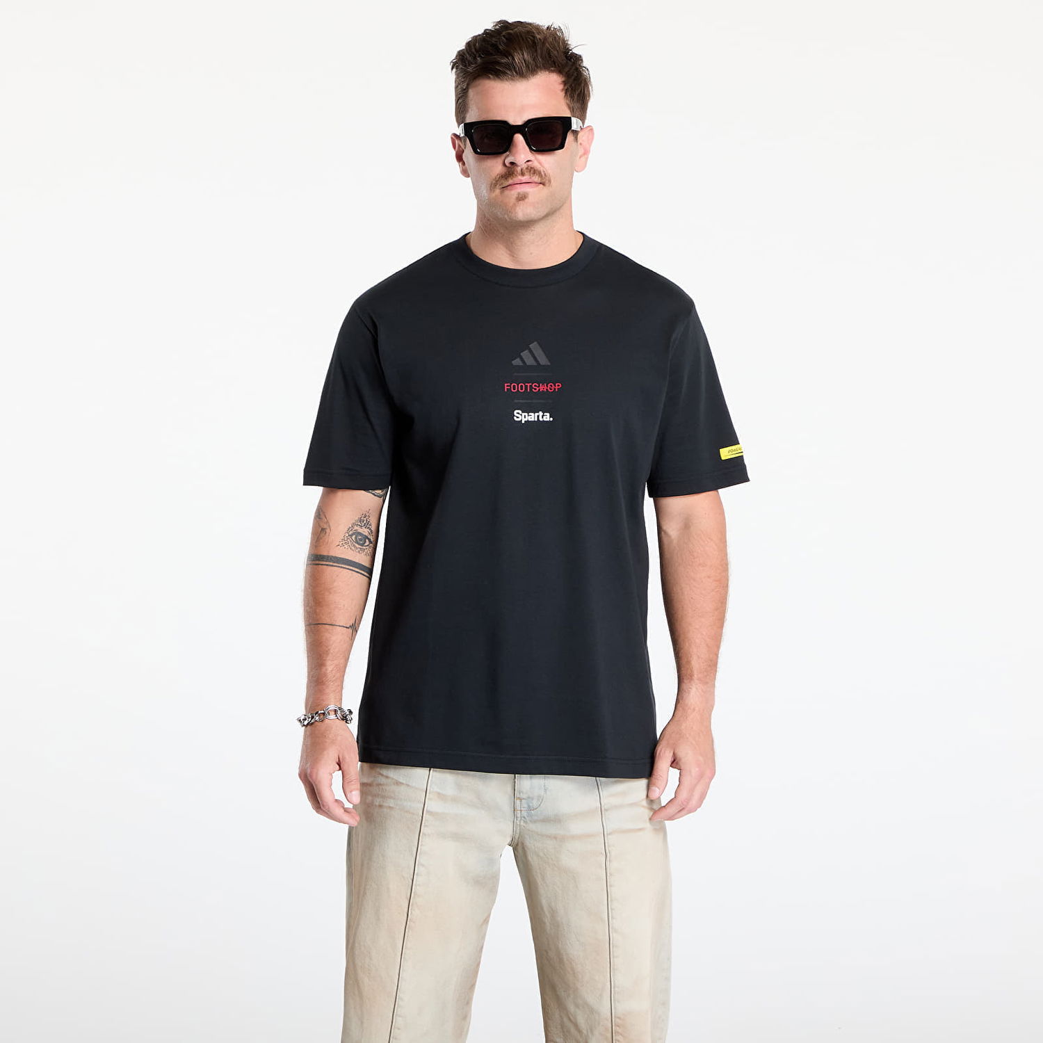 Majica adidas Performance Footshop x Sparta T-Shirt Črna | FTSHP_495, 0