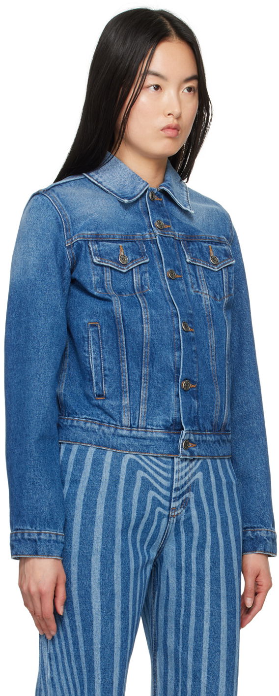 Jakna Jean Paul Gaultier Gaultier Printed Denim Jacket Modra | 24/25-U-VE040I-D013-5701, 1