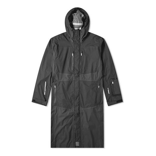 Dežni plašč adidas Performance Terrex 3L Long Hooded Jacket Črna | DU0810