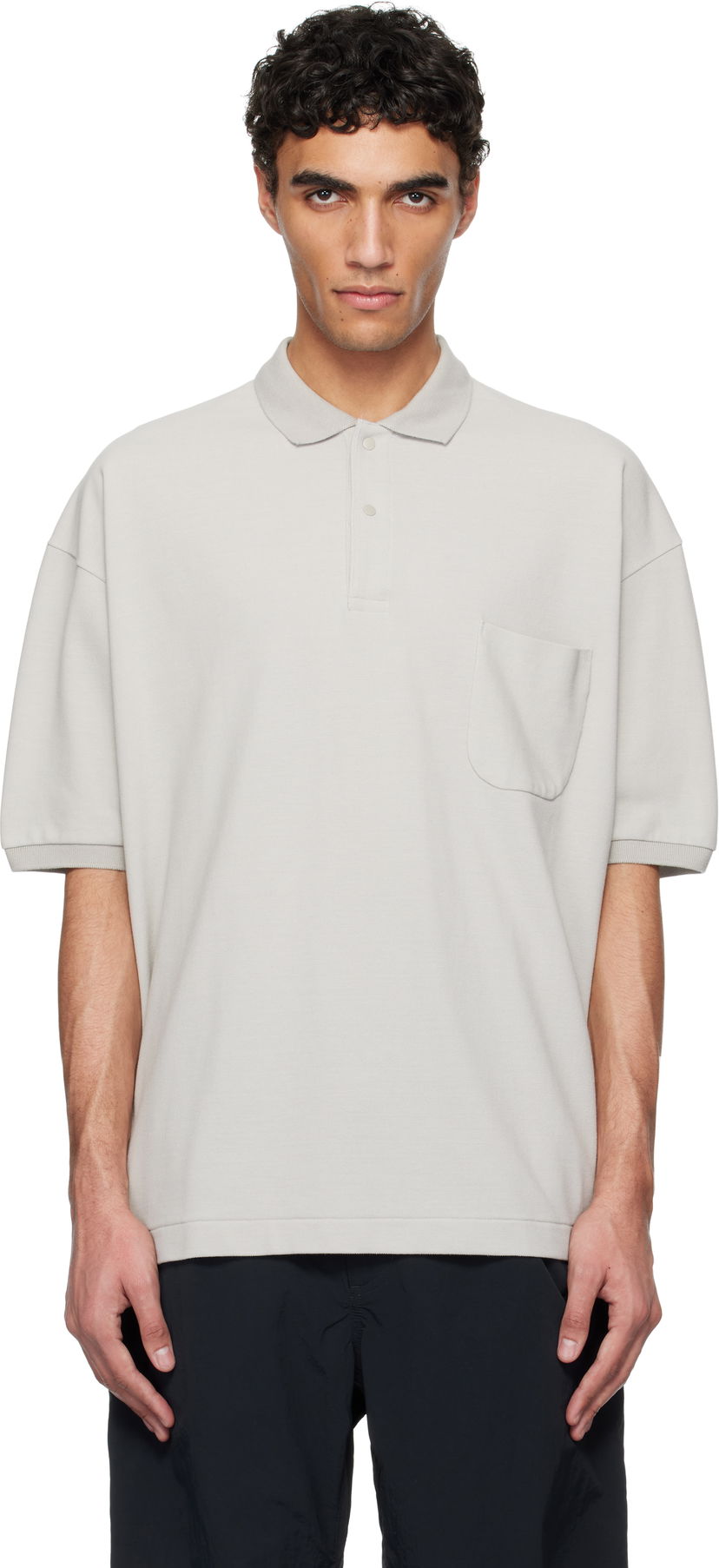 Polo majica NANAMICA nanamica Short Sleeve Polo Siva | S25SG113U