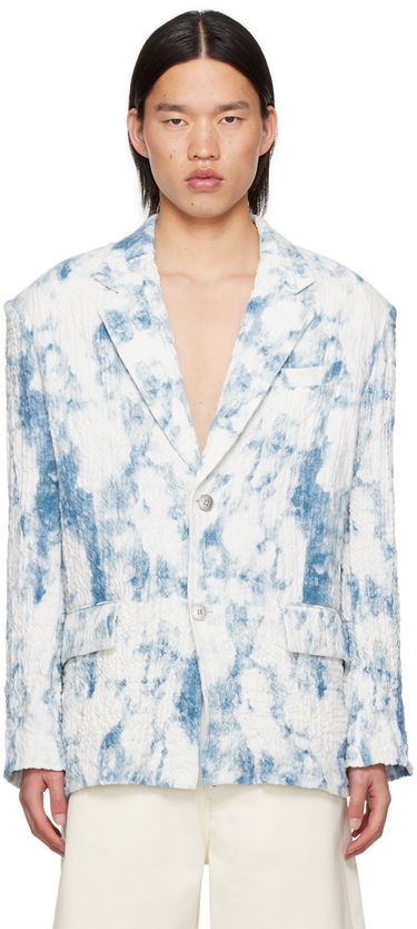 Jakna Feng Chen Wang Feng Chen Wang Printed Blazer Modra | FUS17JK13, 0