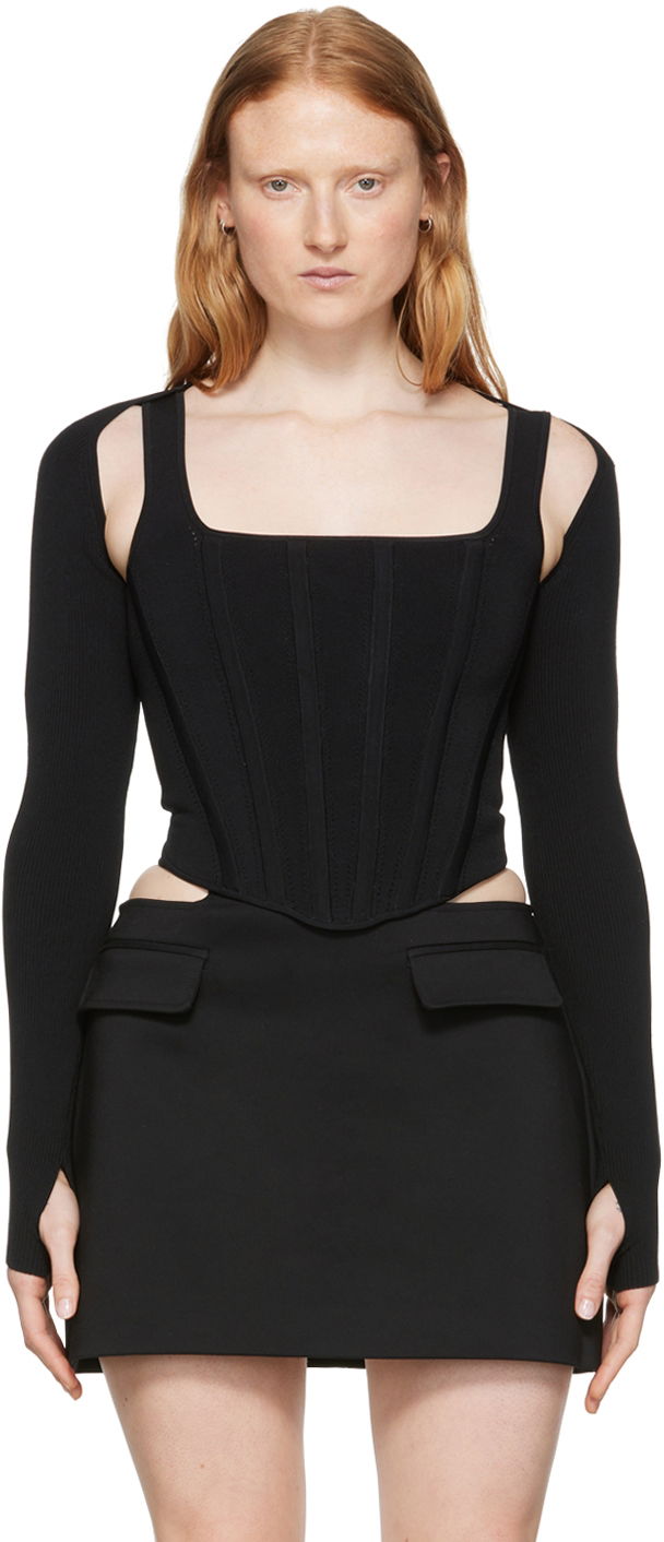 Krila Dion Lee Dion Lee Tank Top and Cardigan Set Črna | A7460P21
