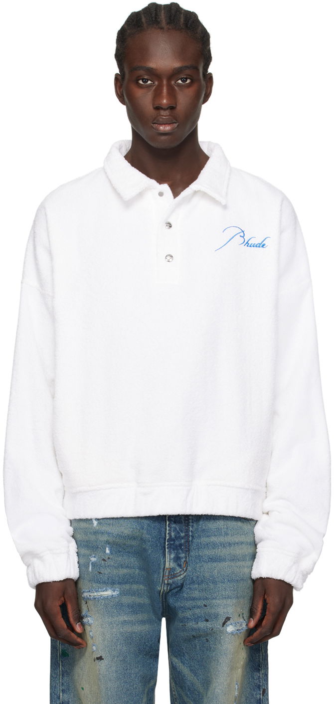 Polo majica Rhude Rugby Polo Bela | RHPS24SW09611377