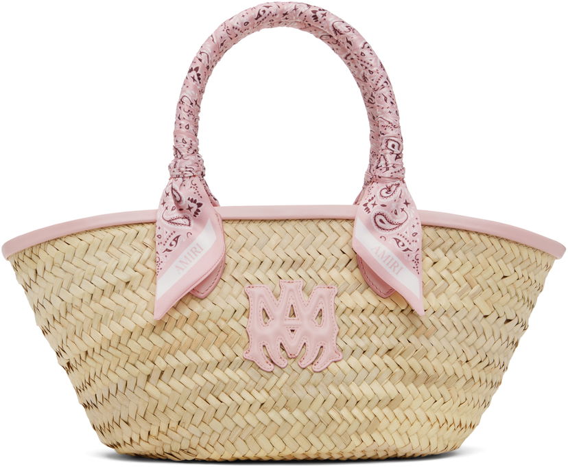 Torbica AMIRI AMIRI MA Raffia Micro Tote Roza | AWBGTO1002