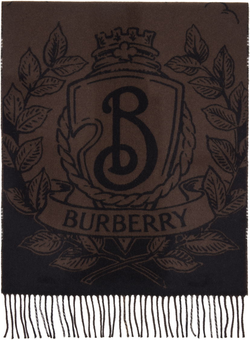 Šala Burberry Reversible Knight Scarf Rjava | 8112978