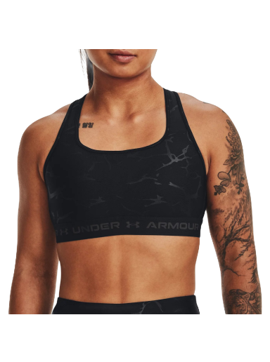 Modrček Under Armour Crossback Mid Emboss Bra Črna | 1378815-001