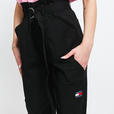 Cargo hlače Tommy Hilfiger Paperbag Cargo Pant Črna | DW0DW09741 BDS, 5