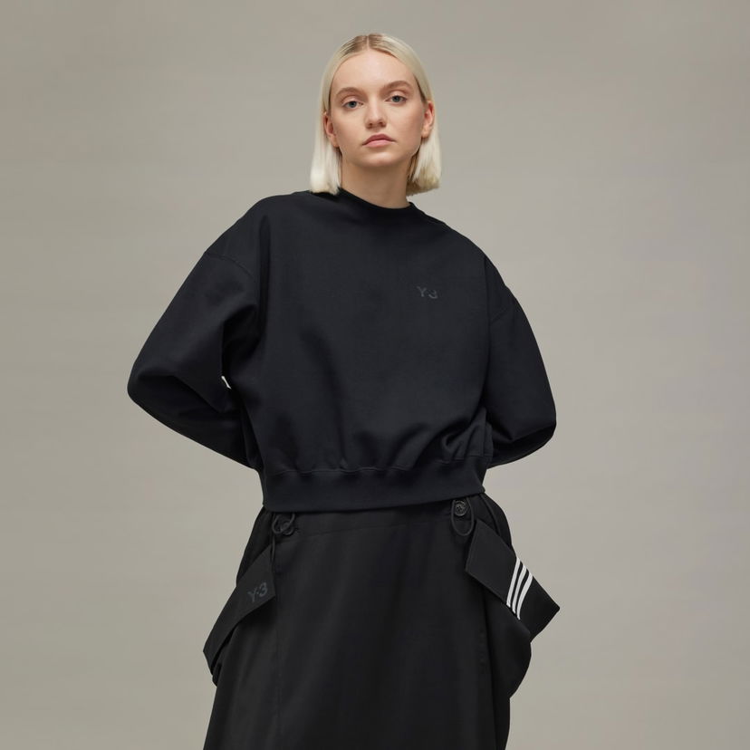 Pulover Y-3 Y-3 Brushed Terry Boxy Crew Črna | JD9789