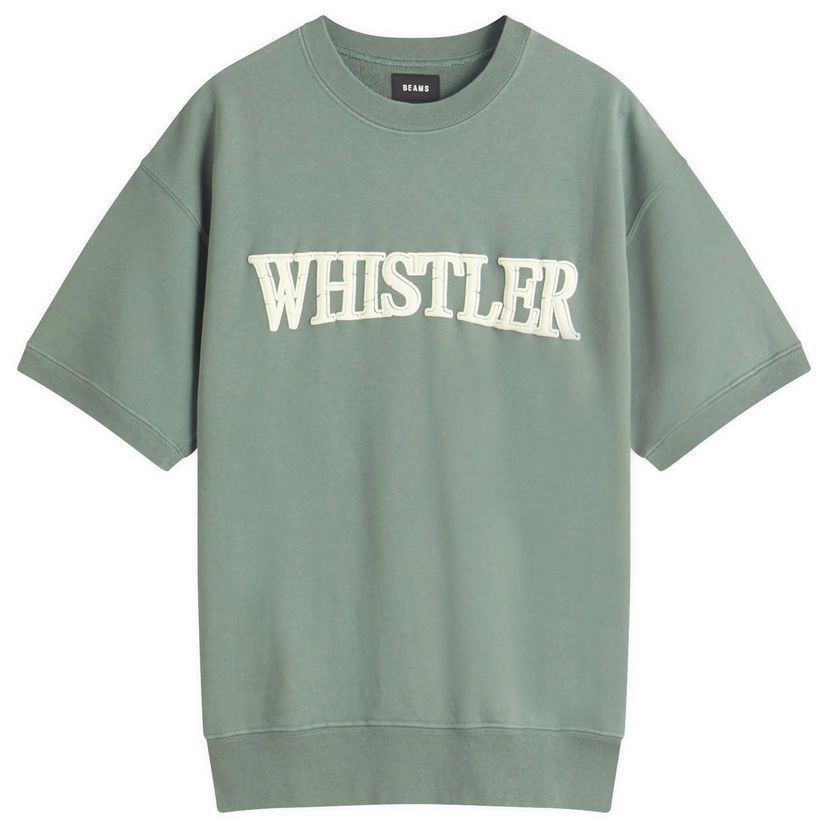 Majica BEAMS BEAMS Men's Whistler Print Short Sleeve Sweatshirt Zelena | 1103-0054-146-65